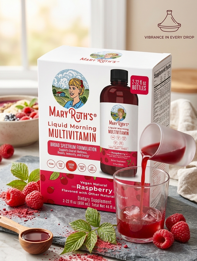 MaryRuth's Liquid Morning Multivitamin, Raspberry, 22 fl. oz., 2 pk.