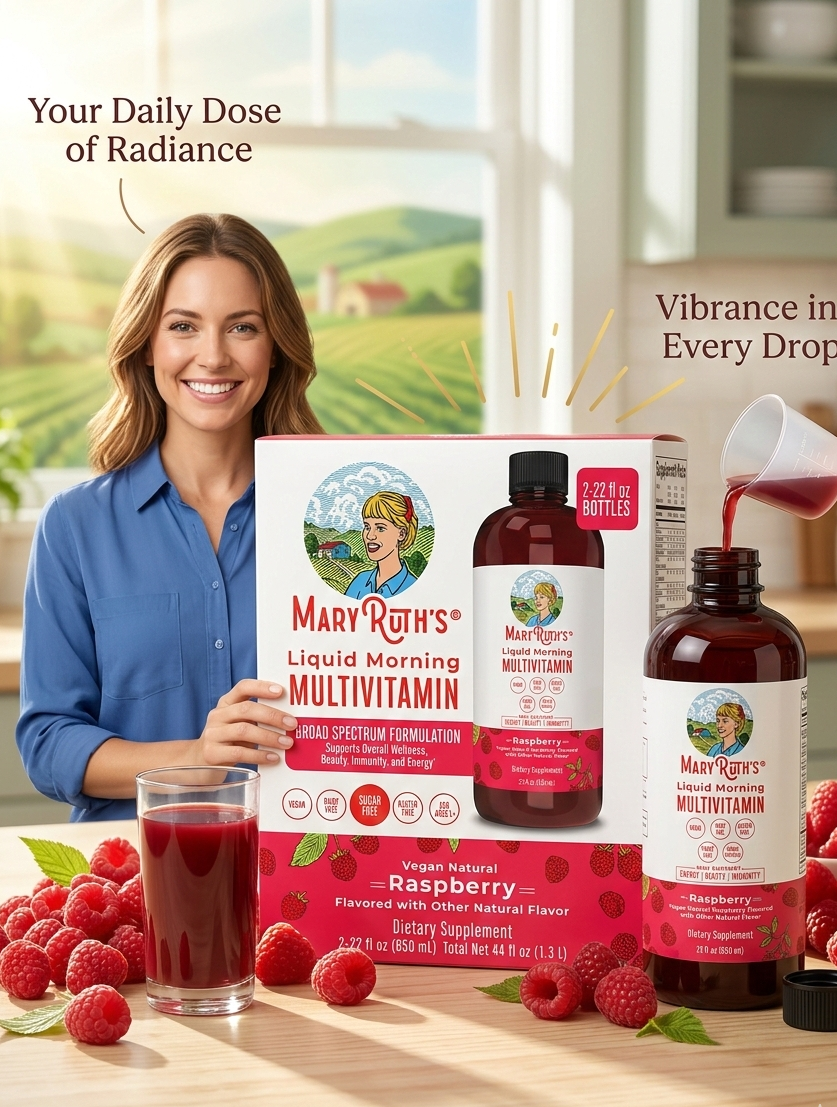 MaryRuth's Liquid Morning Multivitamin, Raspberry, 22 fl. oz., 2 pk.